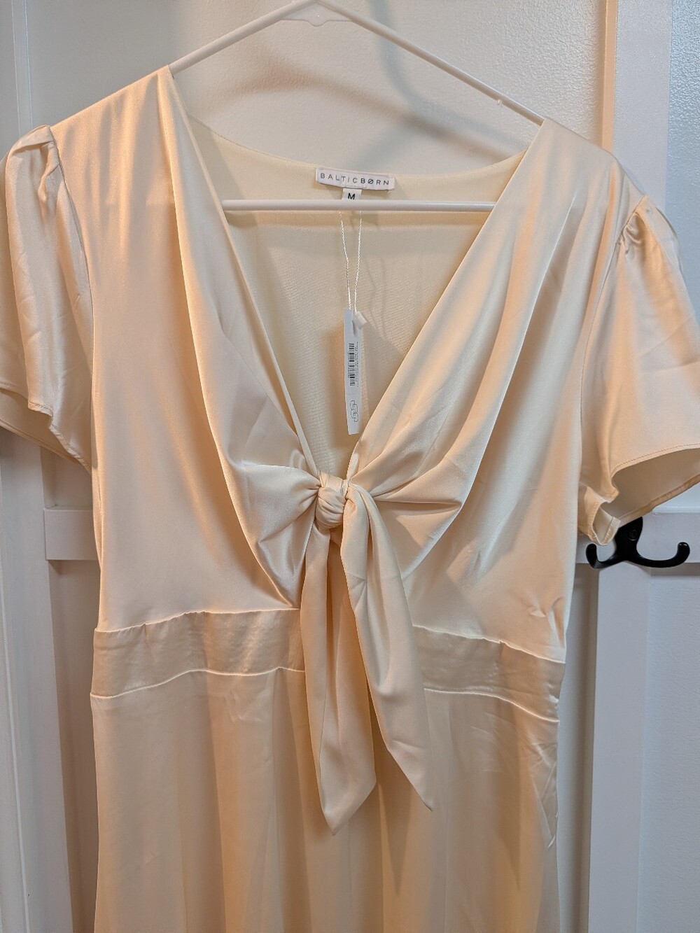Baltic Born NWT POPPY Cream Satin Midi Dress